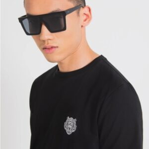 ANTONY MORATO – T-Shirt Uomo in Jersey di Cotone con Stampa Tigre Nero