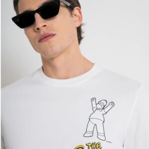 ANTONY MORATO – T-Shirt Uomo in Jersey di Cotone con Stampa Matt Plastic e Gommata ad Iniezione Crema