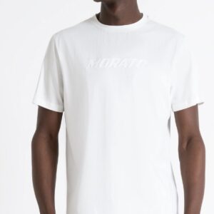 ANTONY MORATO – T-Shirt Uomo in Cotone con Stampa Logo Gommata ad Iniezione Effetto Prisma Bianco