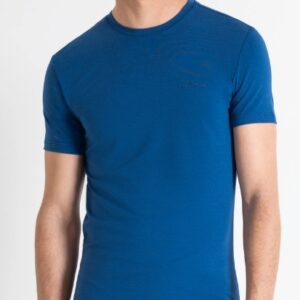 ANTONY MORATO – T-Shirt Uomo in Cotone Stretch con Stampa Logo Gommata ad Iniezione Bluette