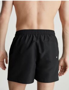CALVIN KLEIN – Pantaloncini Da Bagno Con Cordoncino Medio Intense Power Nero