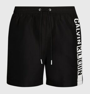 CALVIN KLEIN – Pantaloncini Da Bagno Con Cordoncino Medio Intense Power Nero