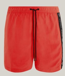 TOMMY HILFIGHER JEANS – Costume Uomo Boxer Slim Fit Medio con Logo Rosso
