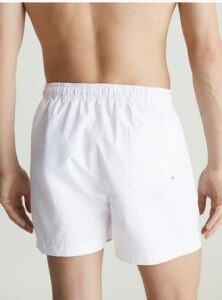CALVIN KLEIN – Pantaloncini Da Bagno Con Cordoncino Medio Intense Power Bianco