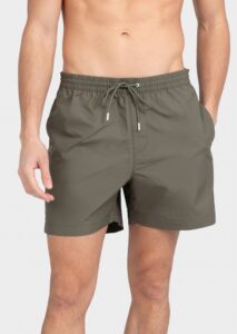 CALVIN KLEIN – Pantaloncini Da Bagno Con Cordoncino Medio Logo Tape Verde