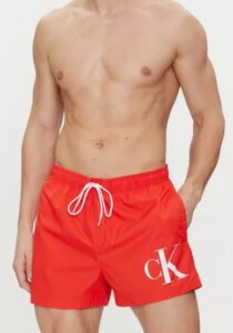 CALVIN KLEIN – Pantaloncini Uomo Da Bagno Con Cordoncino Corto Hot Heat