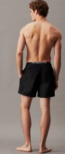 CALVIN KLEIN – Pantaloncini Uomo da Bagno Corti con Fascia in Vita Doppia Intense Power Nero