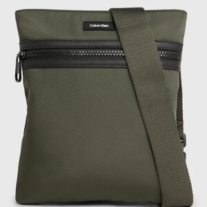 CALVIN KLEIN – Borsa a Tracolla Piatta Verde Oliva