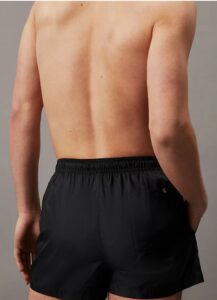 CALVIN KLEIN – Pantaloncini Uomo da Bagno con Cordoncino Corto Nero