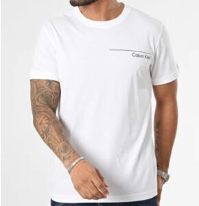 CALVIN KLEIN – T-Shirt Uomo Crew Neck Tee Bianco