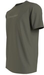 CALVIN KLEIN – T-Shirt Uomo Crew Neck Logo Verde