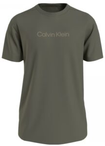 CALVIN KLEIN – T-Shirt Uomo Crew Neck Logo Verde