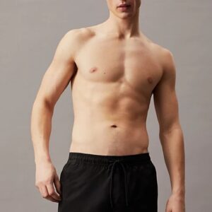 CALVIN KLEIN – Pantaloncini Uomo da Bagno con Cordoncino Medio CK Steel Nero