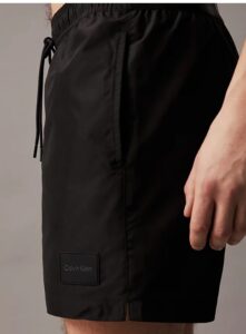 CALVIN KLEIN – Pantaloncini Uomo da Bagno con Cordoncino Medio CK Steel Nero