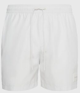 CALVIN KLEIN – Pantaloncini Uomo da Bagno con Cordoncino Medio CK Steel Bianco