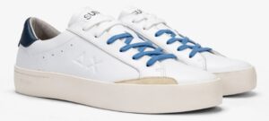 SUN 68 – Scarpe Uomo Street Leather Uomo Bianco/Navy Blue