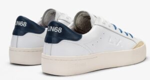 SUN 68 – Scarpe Uomo Street Leather Uomo Bianco/Navy Blue