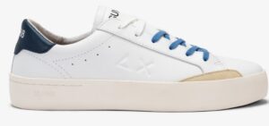 SUN 68 – Scarpe Uomo Street Leather Uomo Bianco/Navy Blue