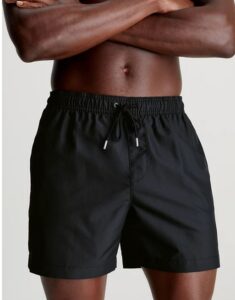 CALVIN KLEIN – Pantaloncini Uomo da Bagno con Cordoncino Medio Meta Legacy Nero