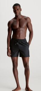 CALVIN KLEIN – Pantaloncini Uomo da Bagno con Cordoncino Medio Meta Legacy Nero