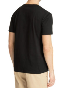 CALVIN KLEIN – T-Shirt Uomo Crew Neck Tee con Logo Esteso Nero