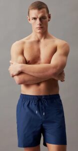 CALVIN KLEIN – Pantaloncini Uomo da Bagno con Cordoncino Medio Meta Legacy Navy