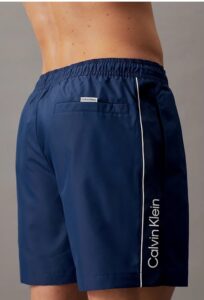 CALVIN KLEIN – Pantaloncini Uomo da Bagno con Cordoncino Medio Meta Legacy Navy