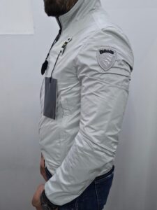 BLAUER – Giubbino Uomo in  Micro-Rip Marley Bianco