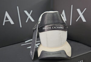 ARMANI EXCHANGE – Scarpe Uomo Sneakers Multicolore in Tessuto Grigio e Bianco