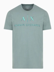 ARMANI EXCHANGE- T-Shirt Uomo Slim Fit in Cotone Verde