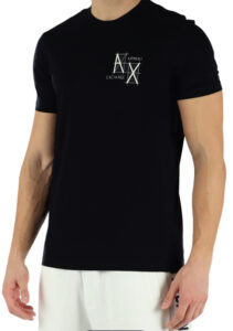 ARMANI EXCHANGE – T-Shirt Uomo Slim Fit in Cotone con Stampa Logo Frontale Nero