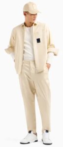 ARMANI EXCHANGE – Maglione Uomo Girocollo in Cotone Organico ASV con Patch Bianco
