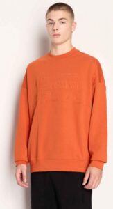 ARMANI EXCHANGE – Maglione Uomo Felpa in Cotone Arancio
