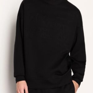 ARMANI EXCHANGE – Maglione Uomo Felpa in Cotone Nero