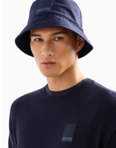 ARMANI EXCHANGE – Maglione Uomo Girocollo in Cotone Organico ASV con Patch Blu