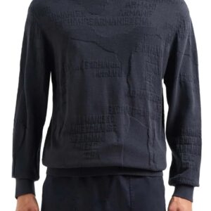 ARMANI EXCHANGE – Maglione Uomo Pullover in Cotone Blu