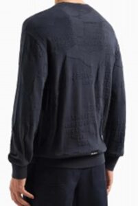 ARMANI EXCHANGE – Maglione Uomo Pullover in Cotone Blu
