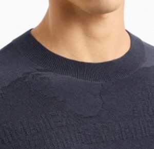 ARMANI EXCHANGE – Maglione Uomo Pullover in Cotone Blu