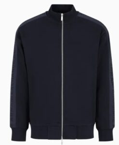 ARMANI EXCHANGE – Maglione Uomo Felpa con Zip Blu Navy