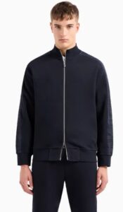 ARMANI EXCHANGE – Maglione Uomo Felpa con Zip Blu Navy