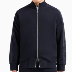ARMANI EXCHANGE – Maglione Uomo Felpa con Zip Blu Navy