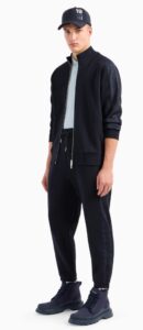 ARMANI EXCHANGE – Maglione Uomo Felpa con Zip Blu Navy