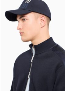 ARMANI EXCHANGE – Maglione Uomo Felpa con Zip Blu Navy