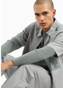 ARMANI EXCHANGE – Maglione Uomo Maglione Girocollo in Cotone con Logo Verde