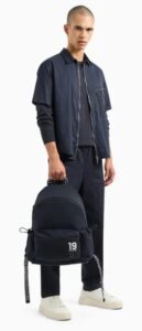 ARMANI EXCHANGE – Maglione Uomo Maglione Girocollo in Cotone con Logo Blu Navy