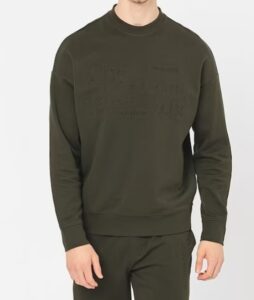 ARMANI EXCHANGE – Maglione Uomo Felpa in Cotone Verde