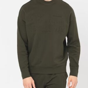ARMANI EXCHANGE – Maglione Uomo Felpa in Cotone Verde