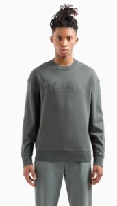 ARMANI EXCHANGE – Maglione Uomo Felpa Senza Cappuccio Verde