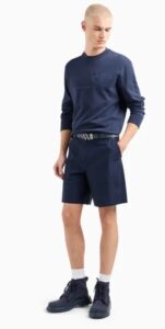 ARMANI EXCHANGE – Maglione Uomo Felpa Senza Cappuccio Blu Navy