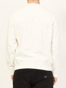 ARMANI EXCHANGE – Maglione Uomo Felpa Senza Cappuccio Bianco